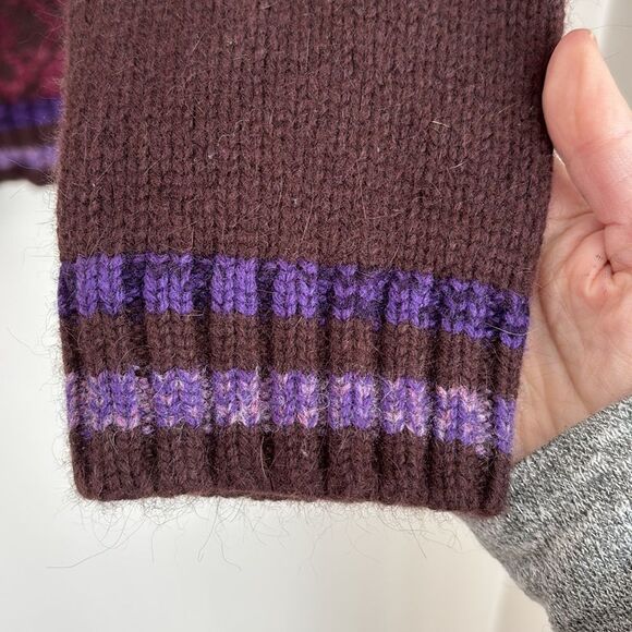 Coldwater Creek Women's Fair Isle Multicolor full zip lambs wool Sweater medium! - Picture 6 of 9